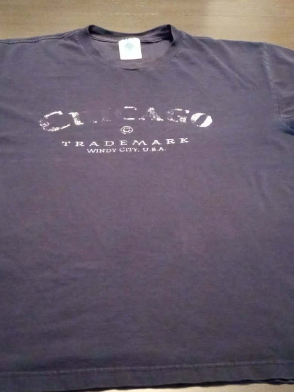 Vintage Distressed 1990s Mens T-shirt ... Chicago Windy City USA ... Size Large